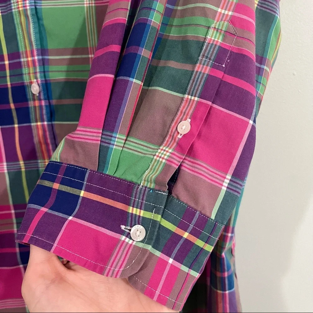 Chaps size 2X plaid button down shirt - Picture 10 of 13